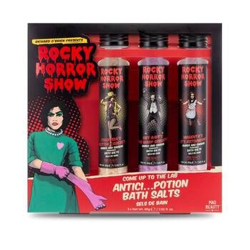 Rocky Horror Show Potion Bottle Shaped Bubble Bath Trio Amber and Ginseng