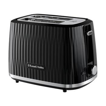 Russell Hobbs Eden 2 Slice Toaster Bread Defrost Setting 800W Black