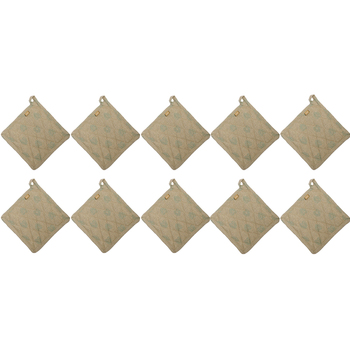 10PK Belle Mandalay Cotton Pot Holder/Trivet 20x20cm Square - Sky Grey