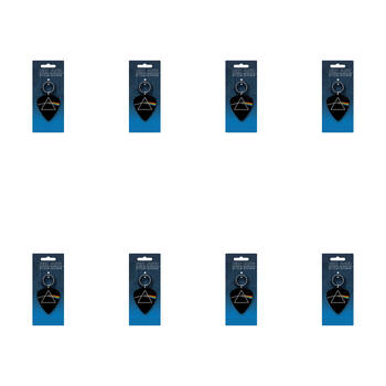 8PK Pink Floyd Plectrum PVC Rubber Durable Keyring/Keychain 4x9cm