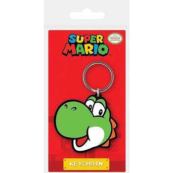Super Mario Bros Characters Themed Yoshi Kids/Childrens Rubber Keyring