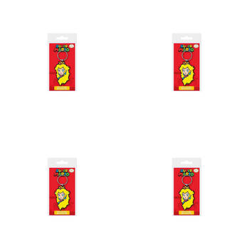 4PK Super Mario Princess Peach PVC Rubber Durable Keyring/Keychain 4x9cm