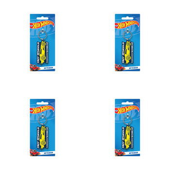 4PK Hot Wheels Since 1968 PVC Keyring Hanging Accessory 4x9cm