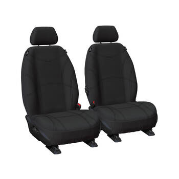 Getaway Neoprene Front Black Seat Covers Stitch Landcruiser 200 Series 2009-2021