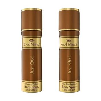 2PK Royal Mirage Just Oud Body Fragrance Spray For Women 200ml