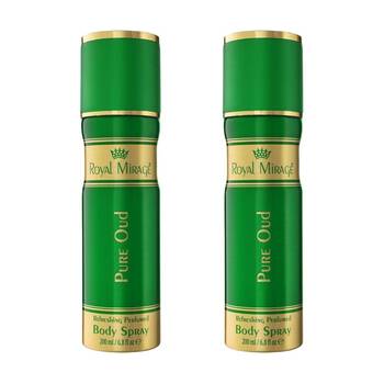 2PK Royal Mirage Pure Oud Body Fragrance Spray For Women 200ml