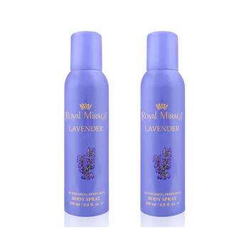 2PK Royal Mirage Lavender Body Fragrance Spray For Women 200ml
