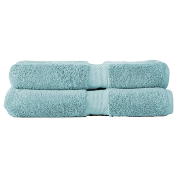 2pc Canningvale Royal Splendour Bath Sheet Set Aqua Foam