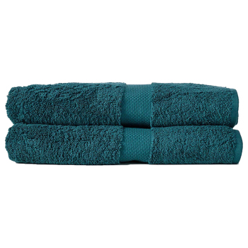 2pc Canningvale Royal Splendour Bath Sheet Set Azzurrite Teal