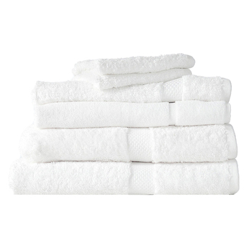6pc Canningvale Royal Splendour Home Decor Bathroom Towel Set White