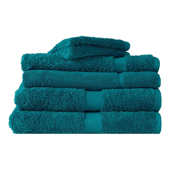 6pc Canningvale Royal Splendour Home Decor Bathroom Towel Set Oceano Teal