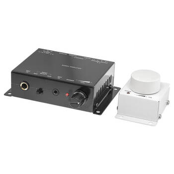Pro2 Mic & Stereo Power Amplifier Kit w/ Volume Control Box 15x98mm Black