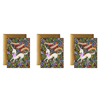 3x Rifle Paper Co 10.7x14cm Blank Single Greeting Card w/ Envelope - Magical Birthday