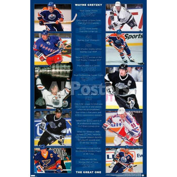 Impact Merch Wayne Gretzky Stats Poster Wall Decor 91x61cm