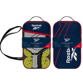 4pc Reebok Premium Wood Outdoor Pickleball Sport Game Set 13mm