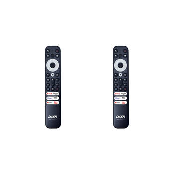 2PK Laser Remote Control for TCL TVs Streaming Shortcuts Soft-touch Black