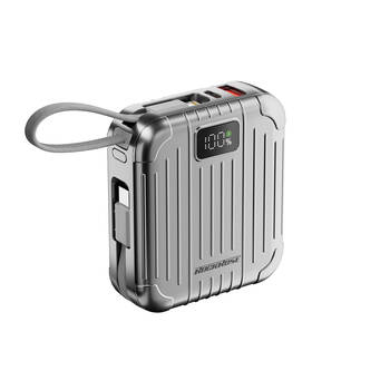 Rockrose Ridge Granite 10000mAh 20W PD Powerbank 17x10cm - Silver