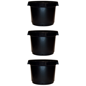 3PK Homeleisure Reko Pot W/Handle 510mm Black Garden 