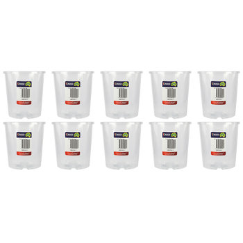 10PK Homeleisure Reko Pot 140mm Clear Outdoor Garden 