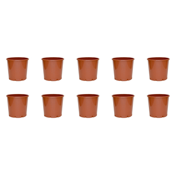 10PK Homeleisure Reko Pot SlimLine 200mm Terracotta Garden 