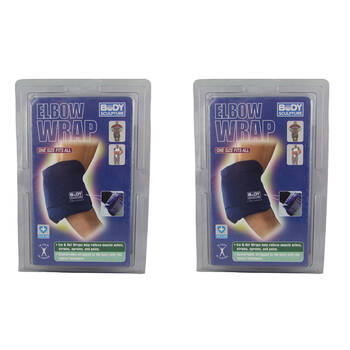 2PK Body Sculpture Elbow Support Wrap Protector Hot/Cold Therapy Neoprene
