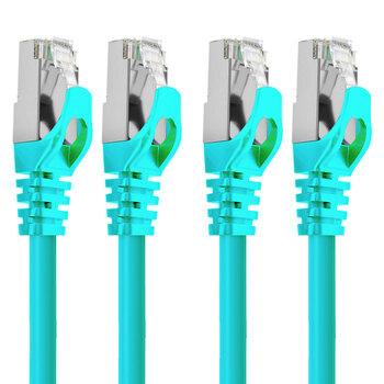 2PK Cruxtec RJ45 LAN CAT7 10GbE 2m Triple Shielding Ethernet Cable - Green