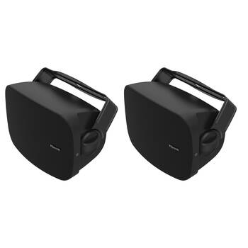 2x Klipsch RSM-400 Outdoor Wall Mounted 5 Way Binding 40W Speaker 4 Inches Black