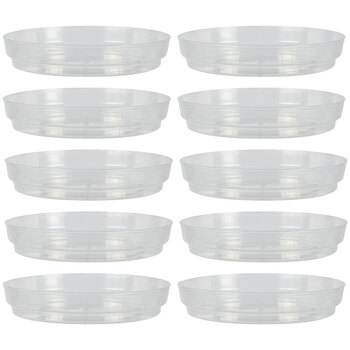 10PK Homeleisure Reko Saucer to Suit 100 Clear Garden 