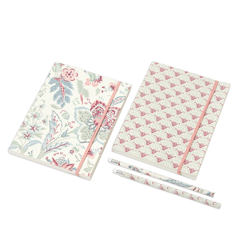 2pc Pilbeam Living Indienne 80-Pages Notebooks w/ Pencil Set Stationery