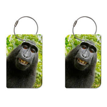 2PK Retreev Monkey Travel Bag Smart Tag Luggage Suitcase Name Card w/ QR