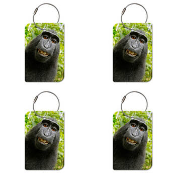 4PK Retreev Monkey Travel Bag Smart Tag Luggage Suitcase Name Card w/ QR