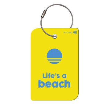 Retreev Life's a Beach Travel Bag Smart Tag Luggage Suitcase Name Card w/ QR