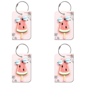 4PK Retreev Watermelon Travel Bag Smart Tag Luggage Suitcase Name Card w/ QR