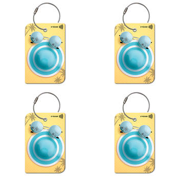 4PK Retreev Summer Hat Travel Bag Smart Tag Luggage Suitcase Name Card w/ QR