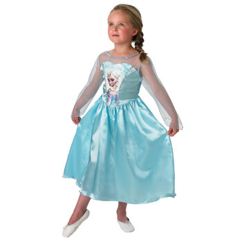 Disney Elsa Frozen Classic Kids Girls Dress Up Costume - Size 4-6 Yrs