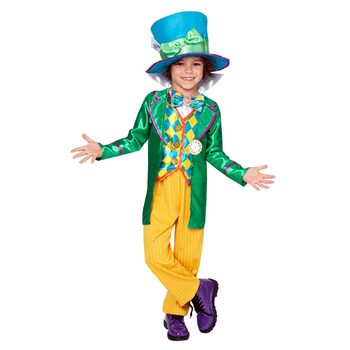 Disney Mad Hatter Boys Deluxe Kids Boys Dress Up Costume - Size 6-8 Yrs