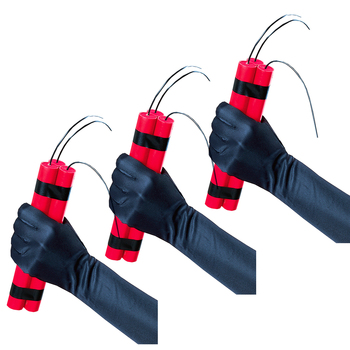 3PK Fake Dynamite Sticks Robber Hand Prop Costume Accessory
