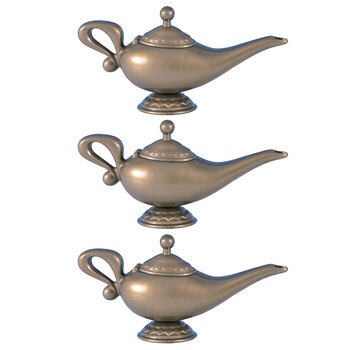 3PK Genie Magic Lamp Halloween Costume Party Dress Up Props Accessory