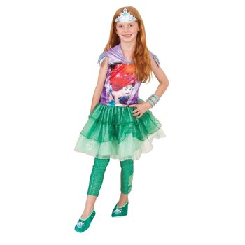 Disney Ariel Hooded Kids Girls Dress Up Costume - Size 6-8 Yrs