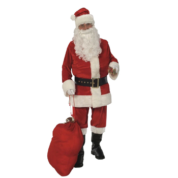 Rubies Santa Suit Mens Velvet Christmas Costume - Size Std