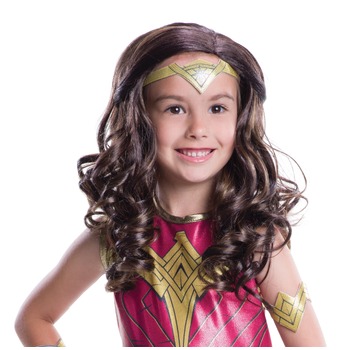 DC Comics Wonder Woman Wig Long Brown Hair - Child