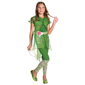 Rubies Poison Ivy Dcshg Deluxe Girls Dress Up Costume - Size 6-8 YRS