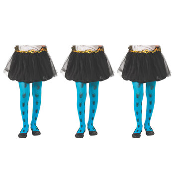 3PK Marvel Spider-Girl Tights Party Costume Child - Blue