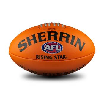 Sherrin AFL Rising Star Split Leather Recreational Football Size 2 Orange