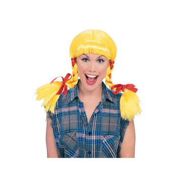 Country Girl Yellow Blonde Wig Adult Dress Up Party Accessory