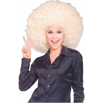 Rubies Super Afro Blonde Wig 7165 Headwear Costume Accessory