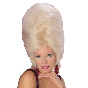Bee Hive Blonde Wig Hair Dress Up Party Accessory Adult