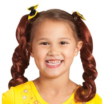 Rubies Emma Wiggle Hair Pigtails With Bows Kids/Girls One Size