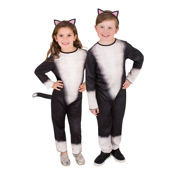 Rubies Cat Jumpsuit Costume Party Dress-Up - Size 6-8y