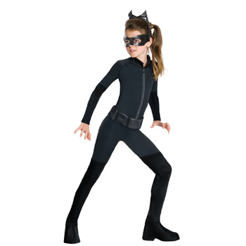 Dc Comics Catwoman Girls Dress Up Costume - Size 9-10y